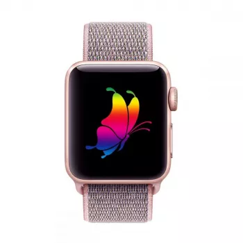 TECH-PROTECT nylon Apple Watch 4 / 5 / 6 / 7 / 8 / SE (38 / 40 / 41 mm) Pink Sand Sport Loop szíj