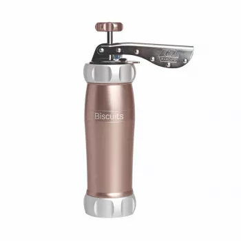 Marcato süteményprés powder pink - kézi kekszprés 20 formával