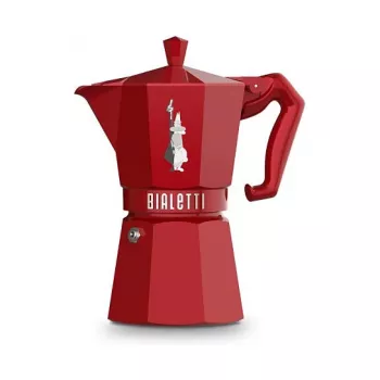 Bialetti MOKA EXCLUSIVE 6TZ piros tűzhelyes espresszókávéfőző (9056)