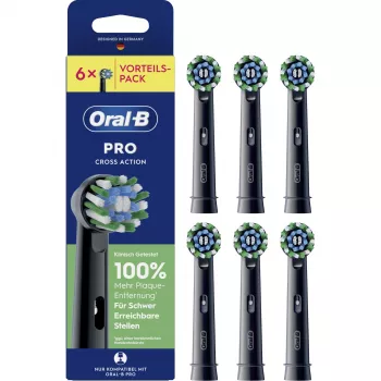 Oral-B Pro CrossAction utángyártott fejecskék, fekete, 6-os csomag (015424)