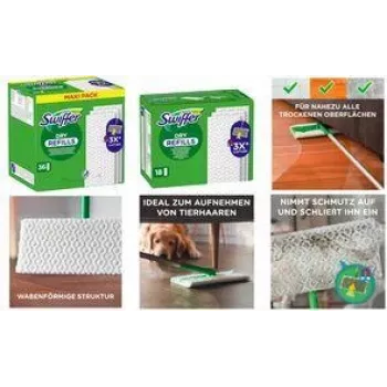 Swiffer Dry utántöltő padlótörlő kendő 18 csomagos utántöltés