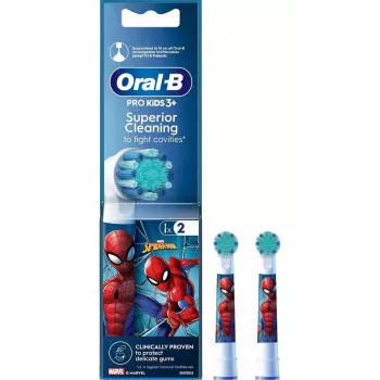 Oral-B EB10S Spiderman utángyártott fejecskék, 2-es csomag, extra lágy, 3+ éves gyerekeknek