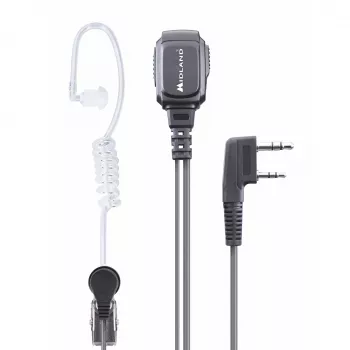 Midland MA 31LK Pro vezetékes headset akusztikus csővel - fekete/átlátszó