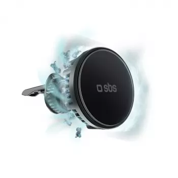 SBS TESUPFANWIR15W 15W Qi vezeték nélküli autós töltő hűtőventilátorral – fekete