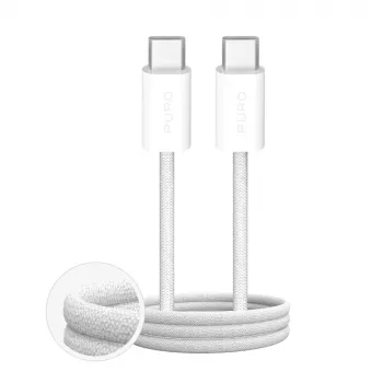 Puro Fabrik USB-C – USB-C kábel, 1 m, 100W, fekete