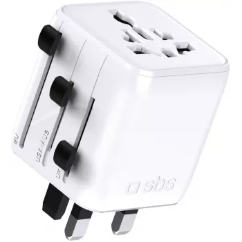 SBS TEADAPTUNI univerzális utazási adapter – fehér