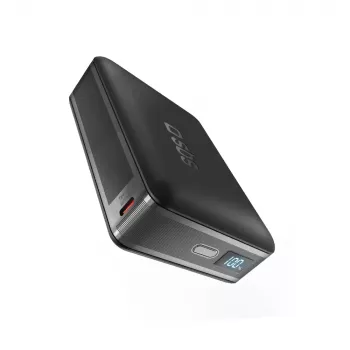 SBS HD 30W 10000mAh USB-C power bank LCD-kijelzővel – fekete