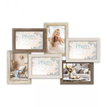 ZEP Trani 6Q SH566 MDF többfotós galériakeret 6 db 10x15 cm-es fotóhoz fekete