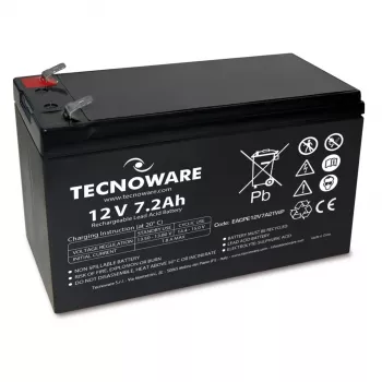 TECNOWARE Power Battery 12V 7,2Ah AGM VRLA Faston 6,3mm csatlakozóval
