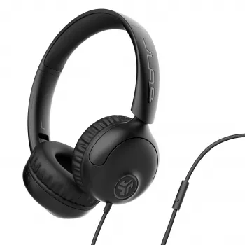 JLab Studio 2 vezetékes on-ear fejhallgató mikrofonnal, fekete