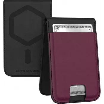 Urban Armor Gear UAG Metropolis mágneses pénztárca állványfunkcióval | vegán bőr Apple iPhone 15 Pro Max - fekete