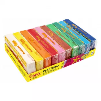 JOVI Plastilina gyurma, kevert 10 szín, egyenként 150 g