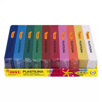 JOVI Plastilina gyurma, kevert 10 szín, egyenként 150 g