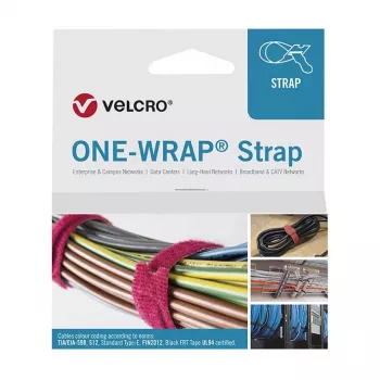 VELCRO One-Wrap 20x230mm 25 darabos csomag fekete lángálló kábelkötöző VEL-OW64602