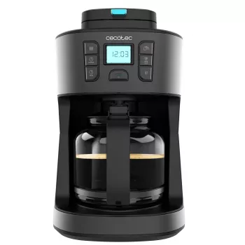 Cecotec Coffee 66 Grind & Drop szűrőkávéfőző kúpos őrlőművel, 1,2 l, 900 W, fekete