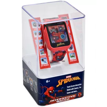 KIDS Spider-Man elektronikus LCD-s gyerekóra játékokkal és kamerával SPD4588J