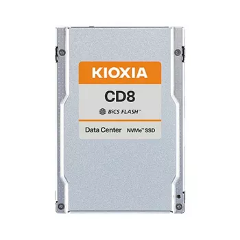 Kioxia CD8-V sorozat KCD81VUG12T8 12,8 TB SSD, 2,5 inch U.2 (15 mm) NVMe Gen4, adatközpont, vegyes használat, 3 DWPD