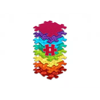 Muffik ortopéd szenzoros szőnyeg szett 8 az 1-ben szivárvány 8 puzzle szőnyeg szenzoros Muffik / Rainbow / MFK-079