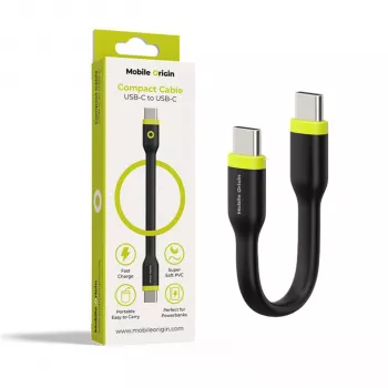 Mobile Origin Compact kábel USB-C - USB-C fekete 10 cm