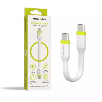 Mobile Origin Compact kábel USB-C - USB-C fehér 10 cm