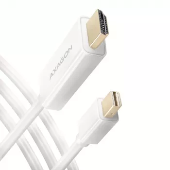 AXAGON Mini DisplayPort - HDMI adapterkábel 4K/30 Hz 1,8 m fehér