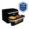 TESLA Aircook DualHeat QD575 XXL forrólevegős fritőz 10 L, fekete