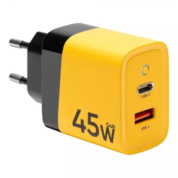 Tactical Microgrid GaN 45W sárga fali töltő USB-C-vel