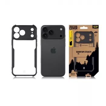 Tactical Quantum Stealth hátlap Apple iPhone 17 Pro Max átlátszó/fekete