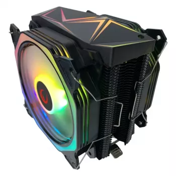 Rampage Octagon C60 CPU Air Cooler, Dual Tower, 2x120mm ARGB Fans, 1800RPM, LGA 1700/AM5