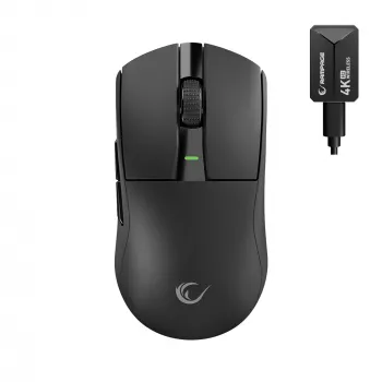 Rampage Zenith Pro fekete vezeték nélküli gamer egér 26000 DPI PAW3395 4KHz Tri-Mode fekete