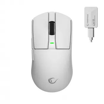 Rampage Zenith Pro vezeték nélküli gamer egér 26000 DPI fehér + 4KHz vevő PAW3395 BT 5.2