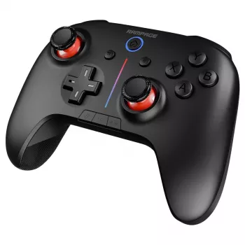 Rampage Hydra Pro Pad Wireless RGB 2.4G Hall Effect vezérlő mágneses ravaszokkal, fekete