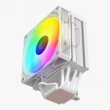 Rampage Octagon C70 CPU-hűtő LCD-vel, 120 mm ARGB ventilátor, AM5/LGA1700, fehér