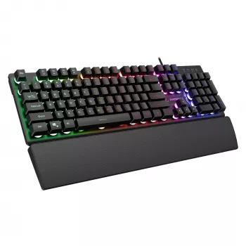 Rampage Fortuna gamer billentyűzet, egér és egérpad szett, 12800 DPI, fekete