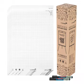 Legamaster Sketch Eco flipchart-papírblokk, hófehér, 5 blokk
