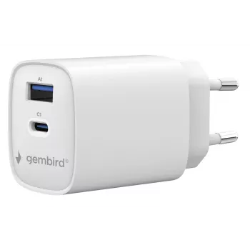 Gembird TA-UC-1A1C-PD45-01-W 45W USB-C PD tápegység fehér