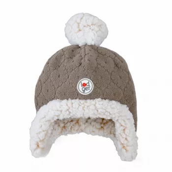 Lodger kétrétegű téli fleece sapka barna Buffalo 1-2 év