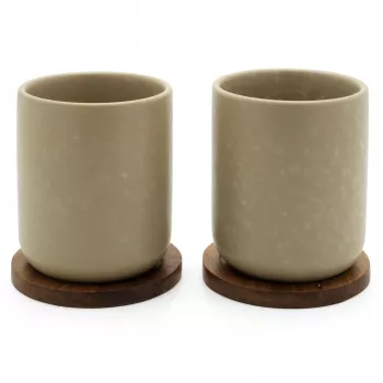 Bredemeijer Umea teáscsésze-készlet 2x 200ml bézs alátéttel 142025