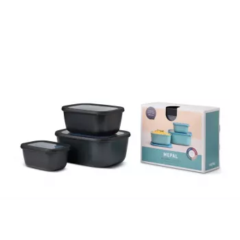 Mepal Cirqula Multi Bowl készlet 3 részes, Nordic Black