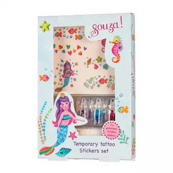 Souza! Glitter tetoválókészlet kristályokkal sellő 5 részes