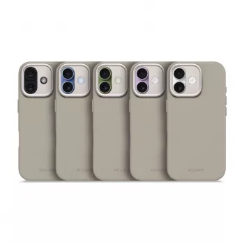 Decoded AntiMicrobial Silicone Back Cover for iPhone 17 MagSafe Compatible Soft Taupe