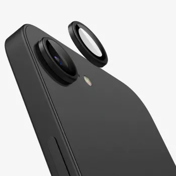 Spigen Optik Pro Glas.tR EZ Fit kameravédő 2-Pack iPhone 16E/17E-hez fekete