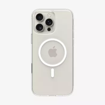 Spigen Thin Fit T Mag MagSafe tok az iPhone 16 Pro modellhez, Clear/fehér