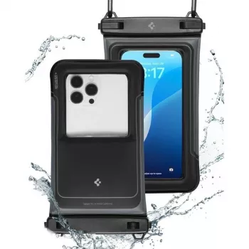 SPIGEN A611P univerzális vízálló úsztatható tok 2 darabos matt fekete