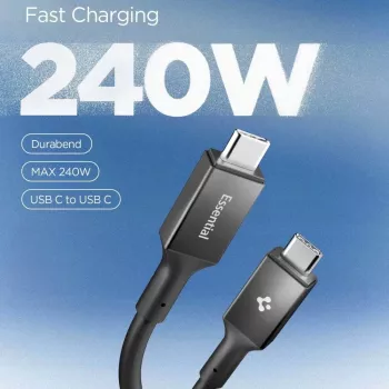 SPIGEN EB24012CC Essential USB-C to USB-C Cable 240W 120cm Black