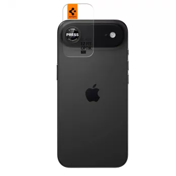 Spigen Optik Pro L-Series Glas.tR EZ Fit Camera Protector 2-Pack for iPhone Air, Black/Red, AGL09864