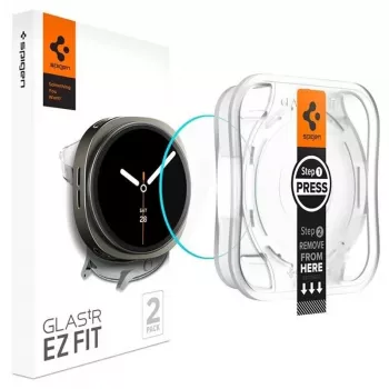 Spigen GLAS.tR EZ Fit képernyővédő üveg Samsung Galaxy Watch 8 / Watch 9 (40 mm), 2 darab (AGL09874)