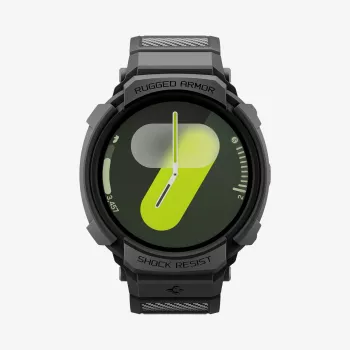 Spigen Rugged Armor Pro szíj Samsung Galaxy Watch 8 44mm-hez fekete