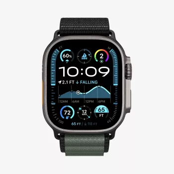 Spigen Rugged Armor Pro WBF1 szíj Apple Watch 44/45/46/49mm-hez fekete/zöld