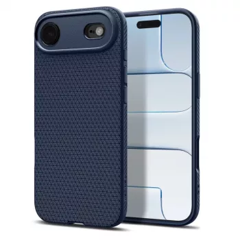 Spigen Liquid Air tok iPhone 17 Air készülékhez, sötétkék